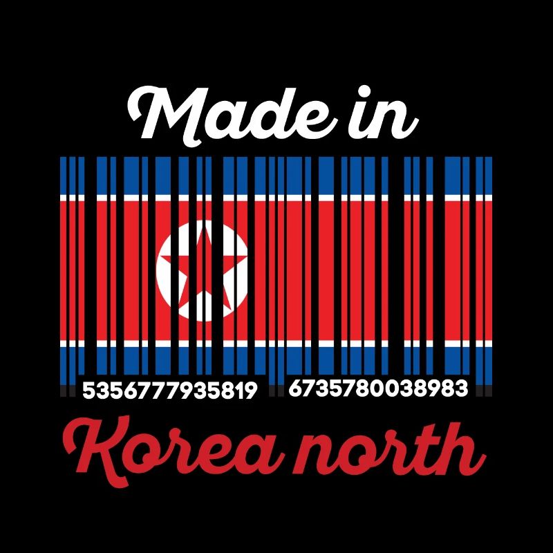 korea north barcode flag