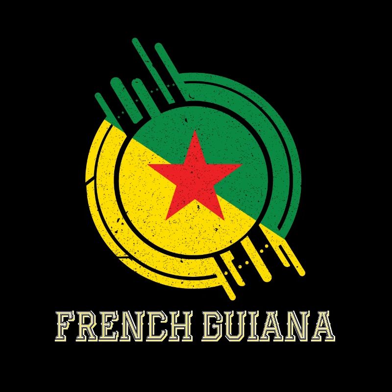 Guyane française Panneau circulaire couleurs du pays