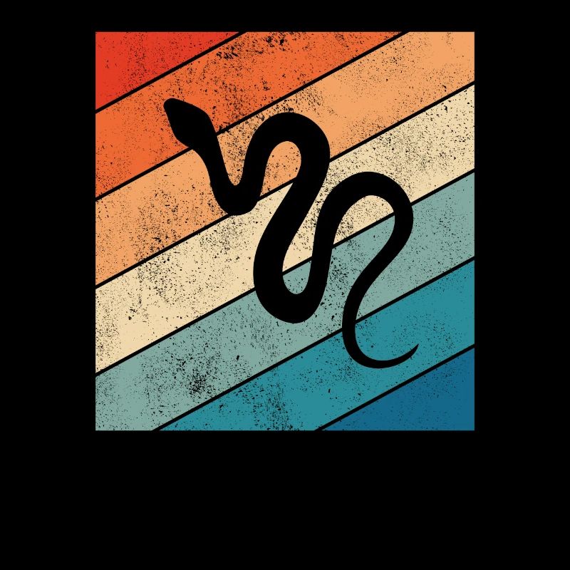 Snake Retro Reptile Python Gift idea