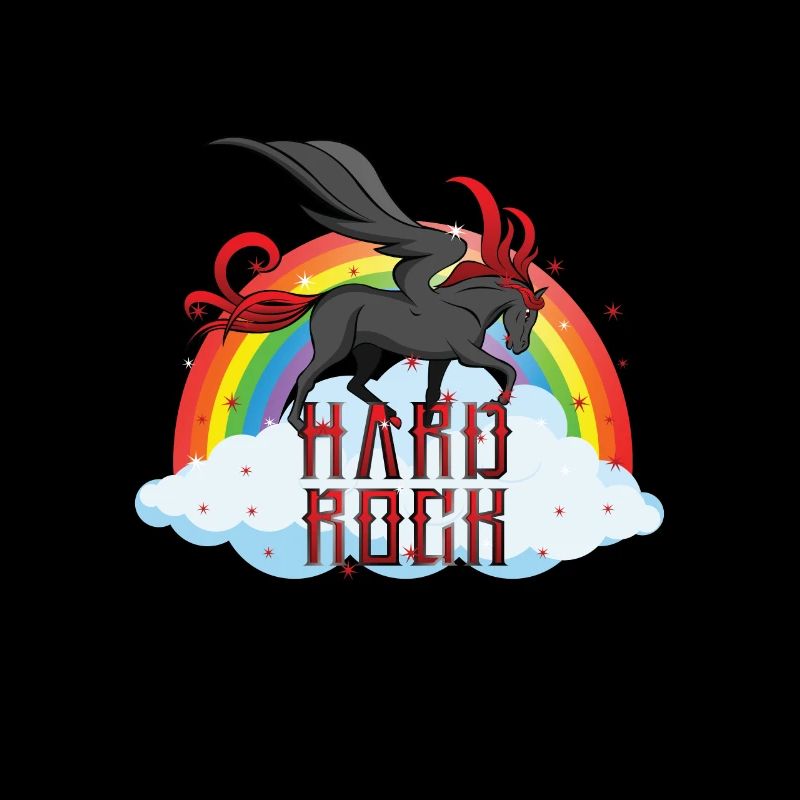 Lustiges Hard Rock Regenbogen Einhorn
