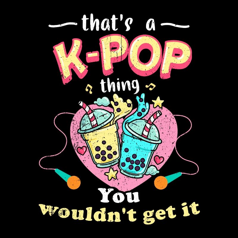 K-Pop Tshirt Geschenk Bubble Tea