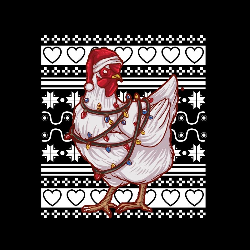 Pull de Noël moche Tshirt Poulet de Noël