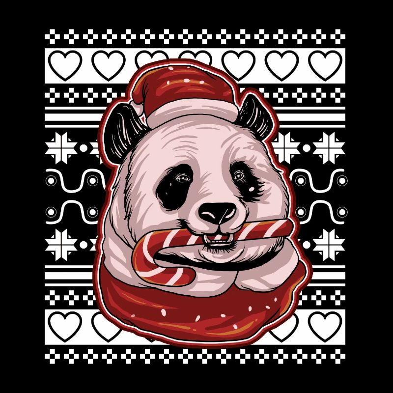 Pull de Noël moche Tshirt Weihnachten Panda