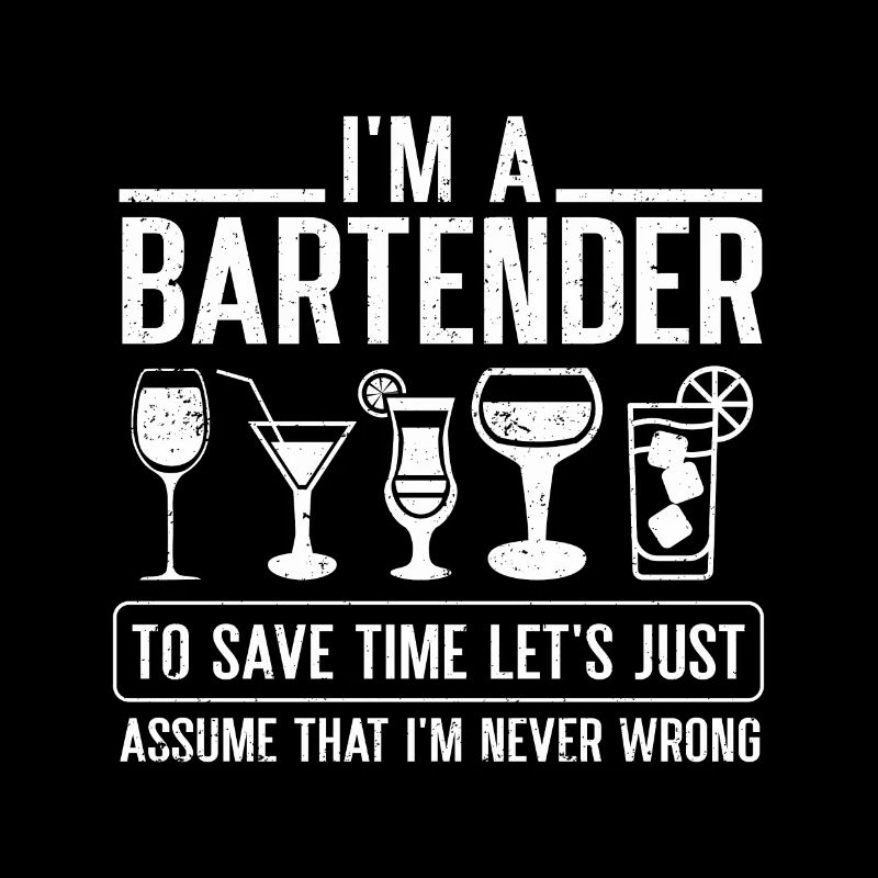 Bartender Gift Job Waiter Bartender