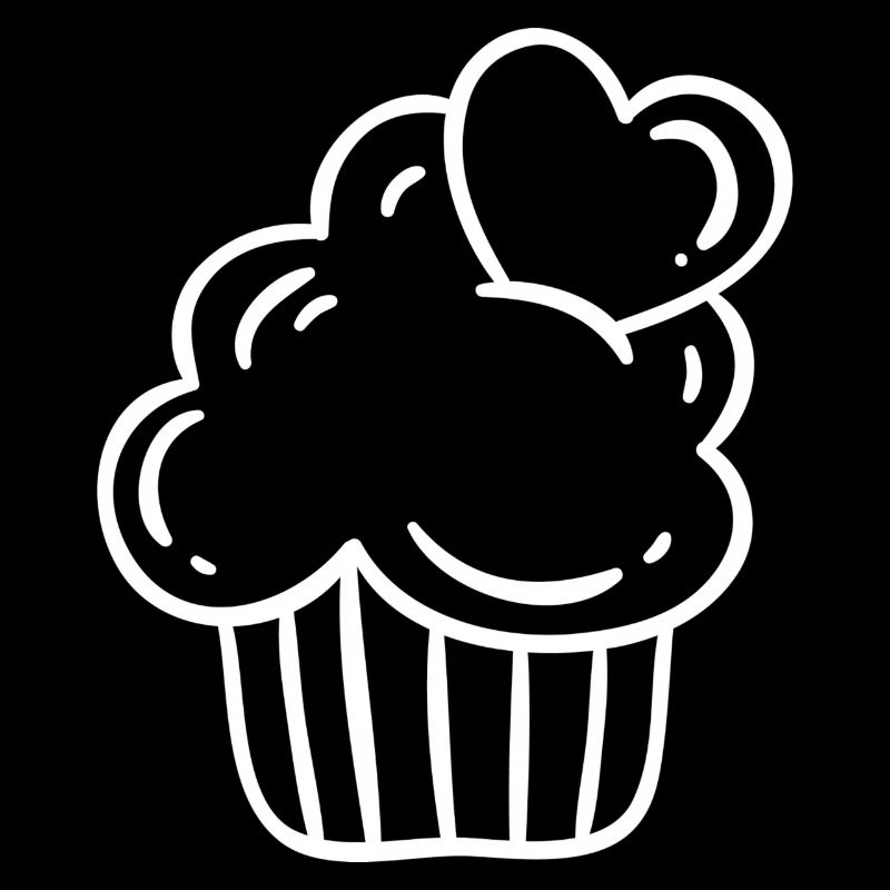 Cupcake Cake Snack Candy Heart