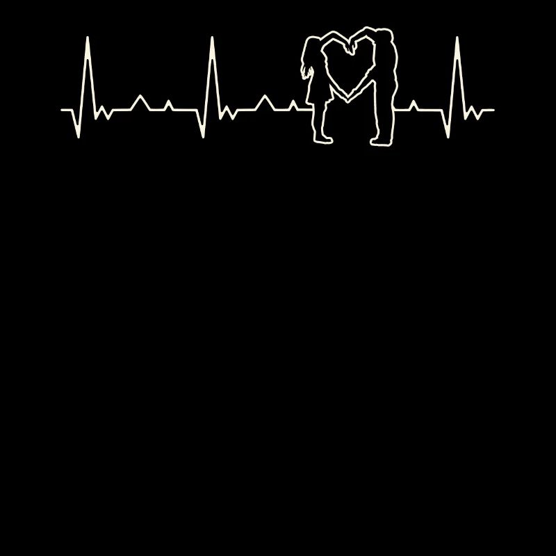 Pareja de amor corazón. Corazón. Amor. Ekg.