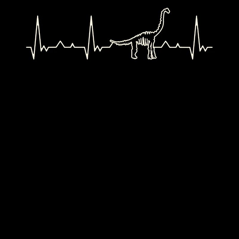 Dinosaurio brachiosaurus esqueleto. Corazón. Amor