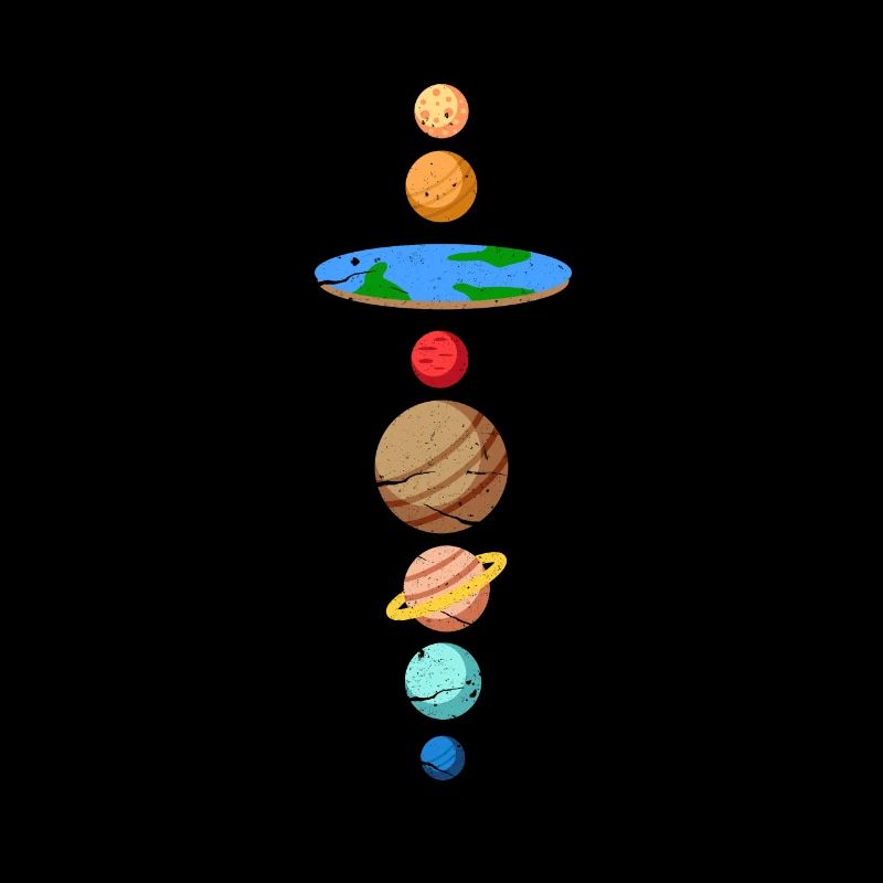 Flat Earth Flache Erde Verschwörung Geschenk