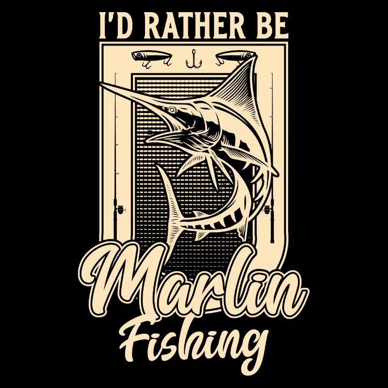 I'd Rather Be Marlin Fishing Funny Angling
