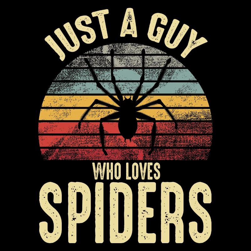 Nur ein Typ, der Spinnen liebt Retro Vintage Spider