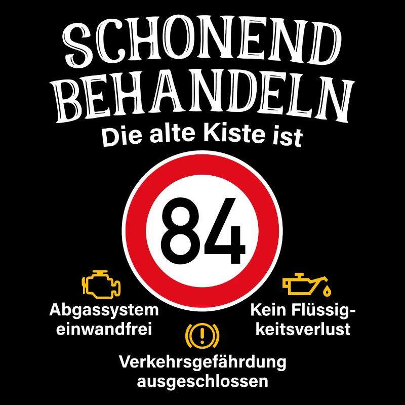 84. Geburtstag Schonend Behandeln 84 Alte Kiste 84