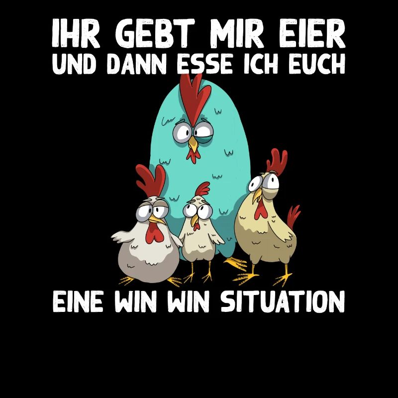 Lustiger Hühner Spruch Win Win Situation mit Huhn