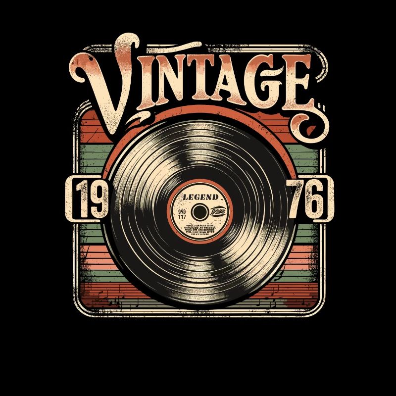 Retro Vinyl Vintage Legend 1976 Geburtstag