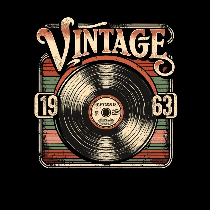 Retro Vinyl Vintage Legend 1963 Geburtstag
