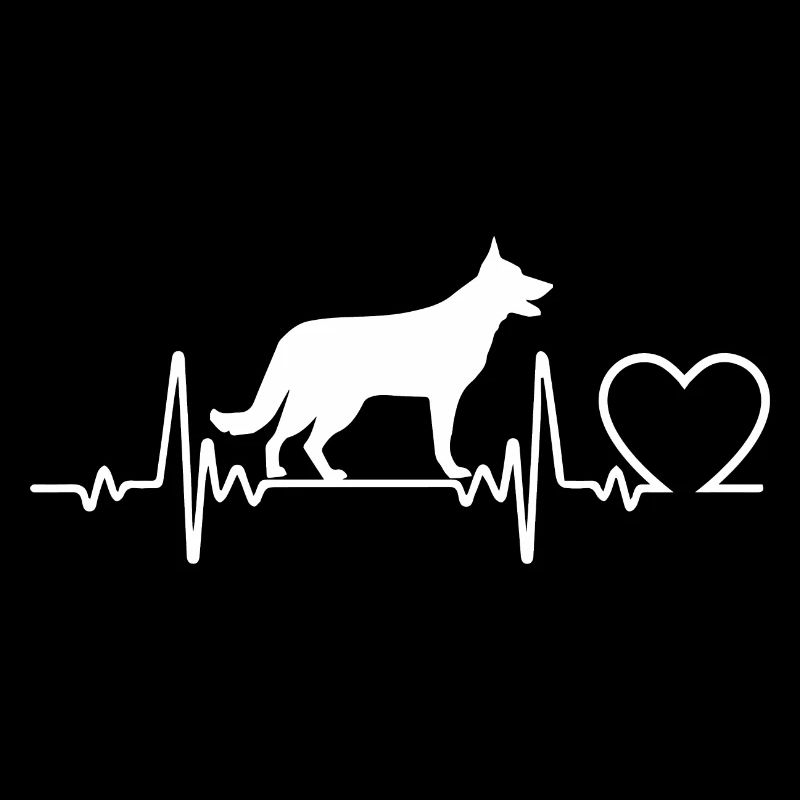 White German Shepherd Party Heartbeat ECG