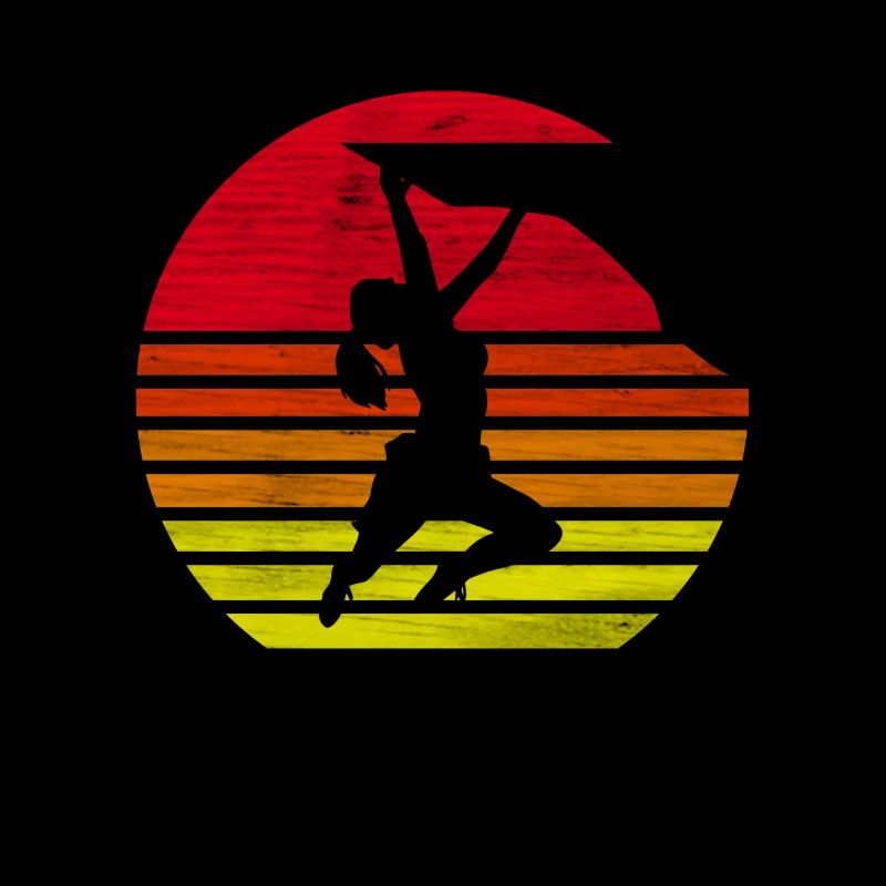 Kletterin Klettern Kletterer Retro Geschenk