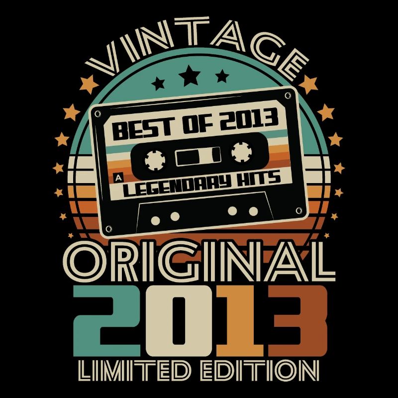 Original 2013 vintage anniversaire rétro