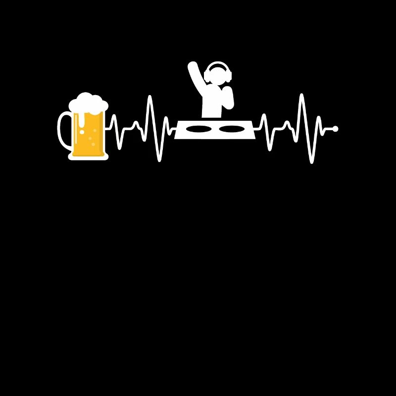 Bier und DJ Techno Herzschlag