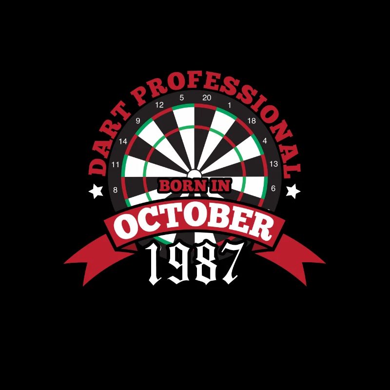 Darten Dartscheibe 1987 Oktober Geburtstag