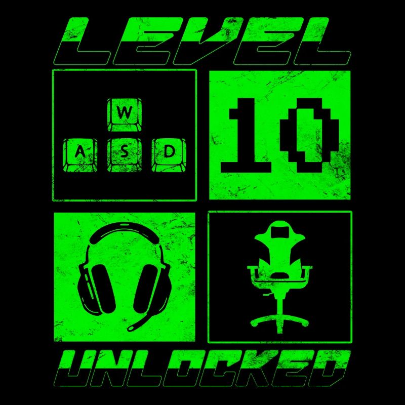 Level 10 Unlocked Zocker 10 Geburtstag Geschenk