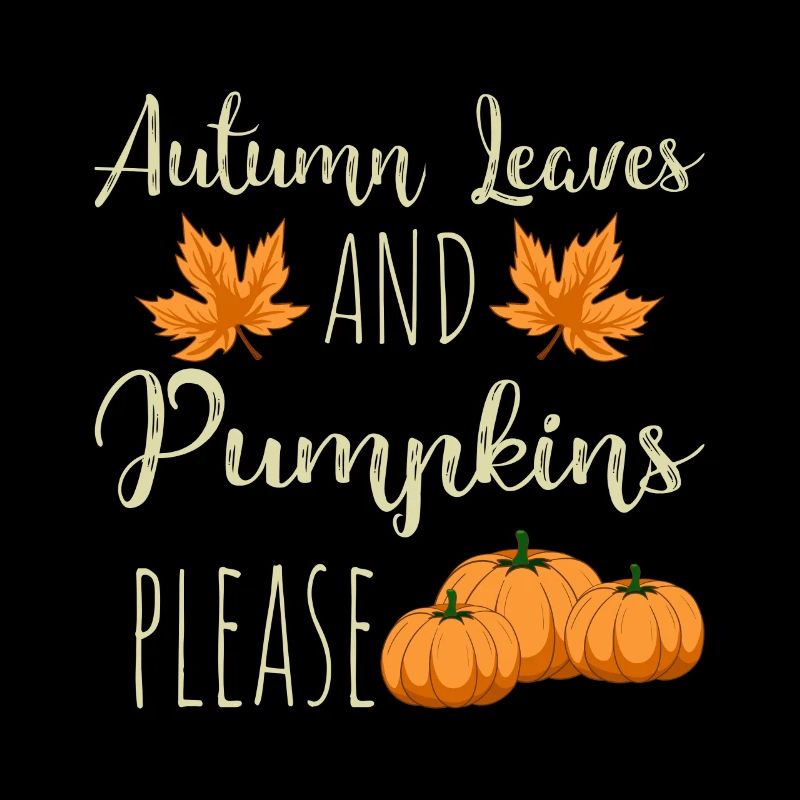 Herbstblätter Kürbis Herbst Spruch Geschenk