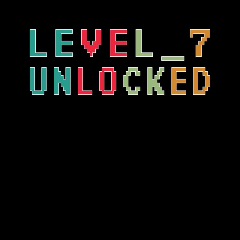 Level 7 Unlocked Zocker 7 Geburtstag Geschenk