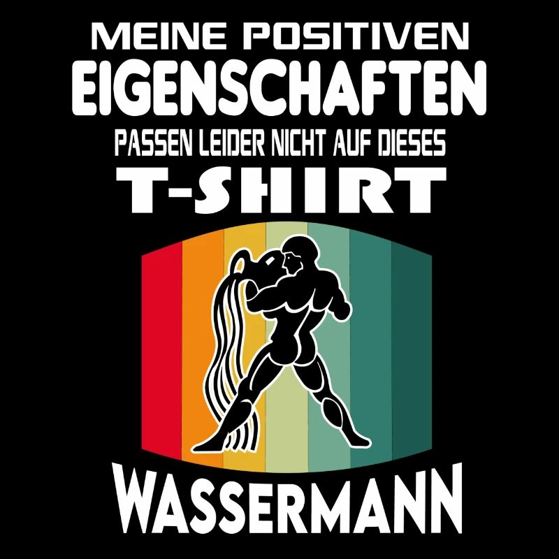 Geburtstag Sternzeichen Retro Wassermann