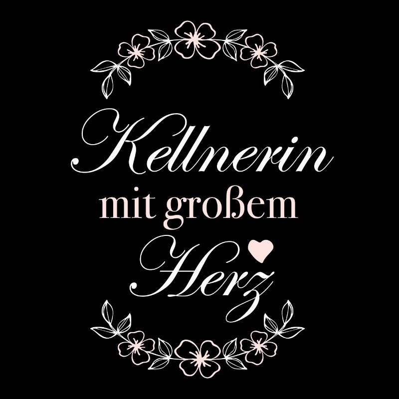 Geschenk Kellnerin mit großem Herz