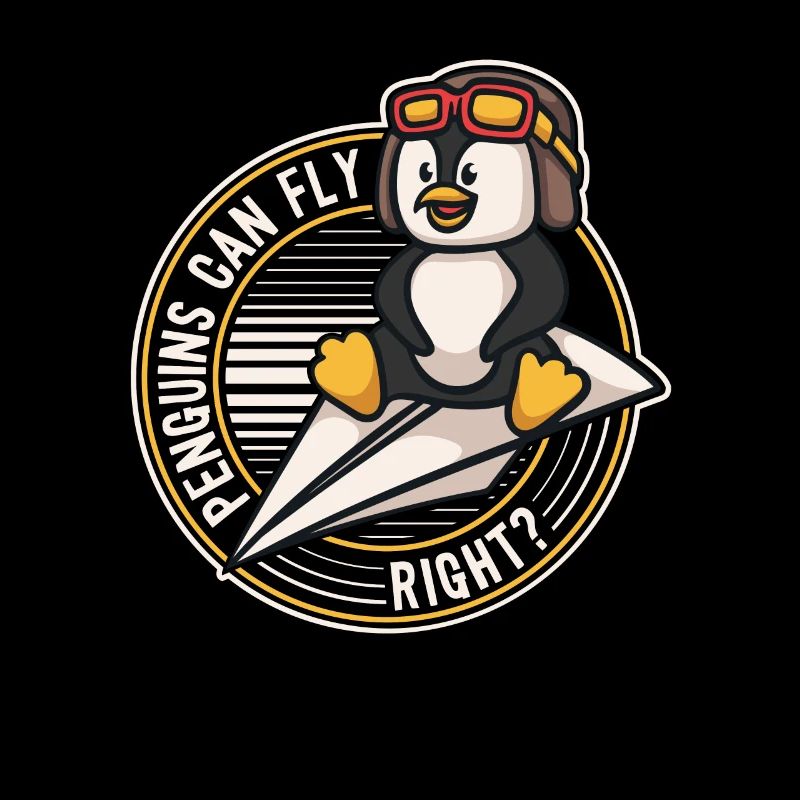 Penguins can Fly Seevogel Königspinguin Pinguin