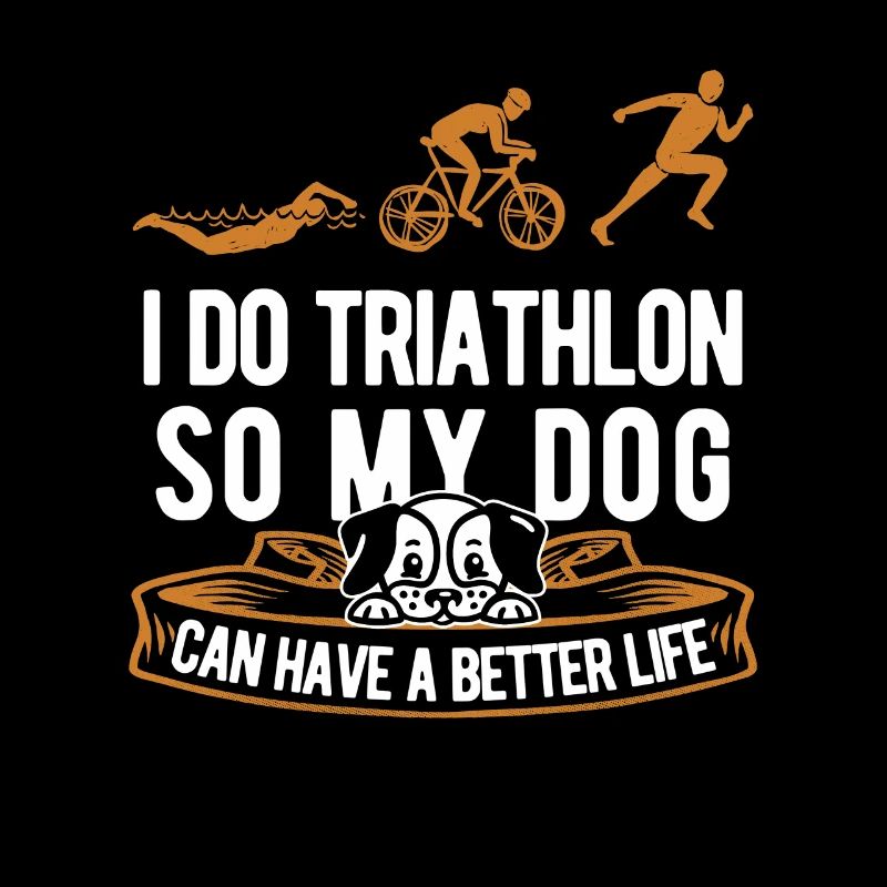 Chien triathlète de triathlon