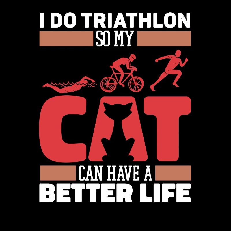 Triathlon Triathlet Katze