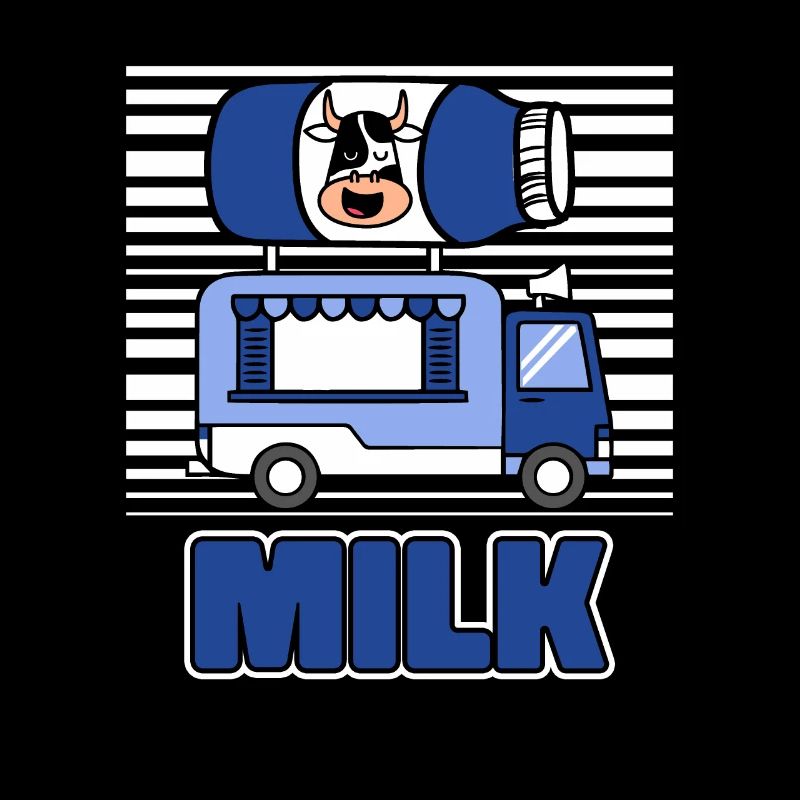 Wagon de lait de vache