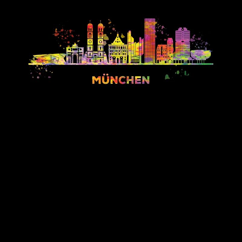 Paysage urbain coloré de Munich Skyline Munich
