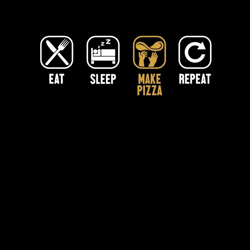 Manger dormir Faire de la pizza Répéter Pizza Plateau à pizza