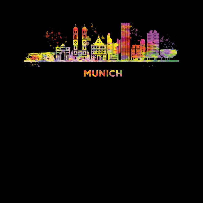 Paysage urbain coloré de Munich Skyline Munich