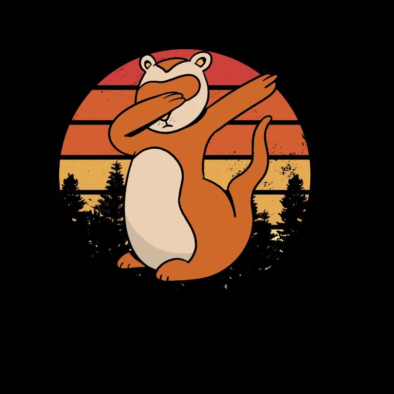 Frettchen Iltis Retro