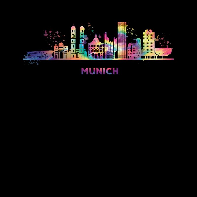 Paysage urbain coloré de Munich Skyline Munich