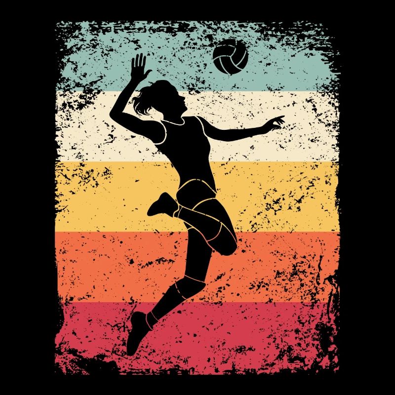 Volleyball Player Retro Beach Volleyball