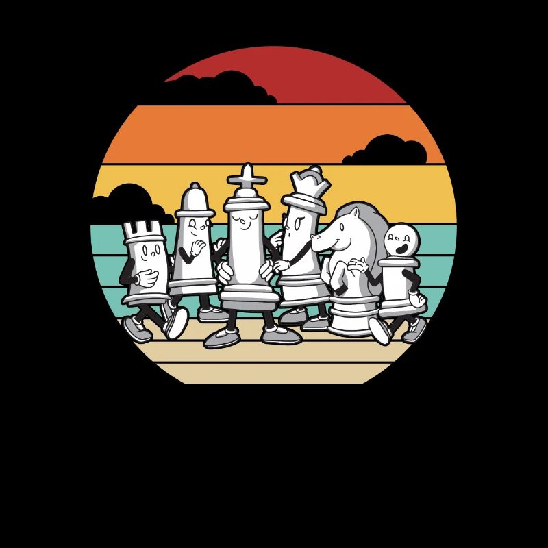 Retro Queen Player Grandmaster Professional Chess
