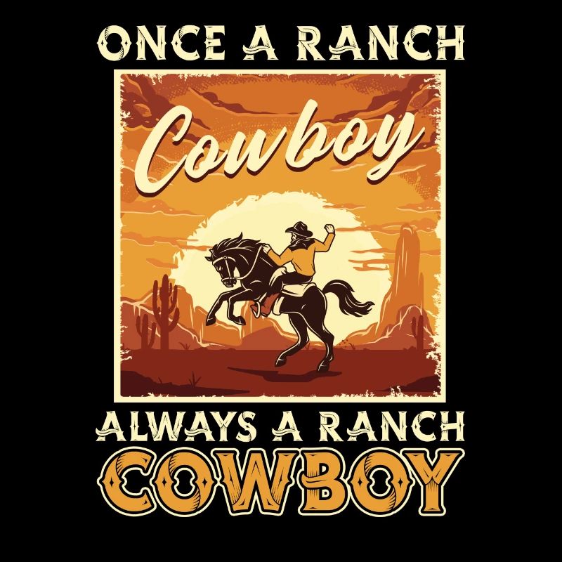 Rodeo Cowboy Sunset Ranch Cowboy