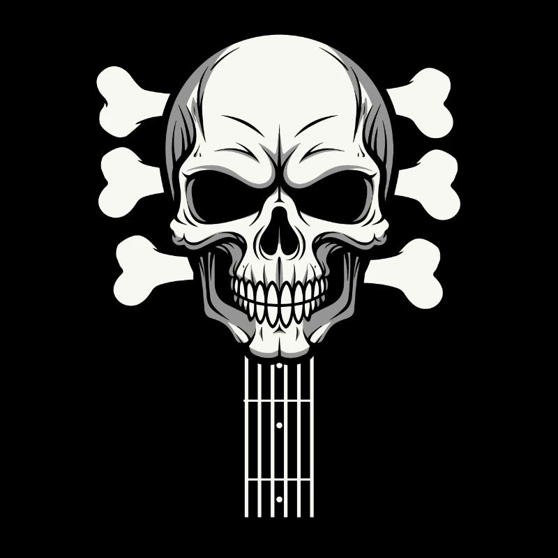 E Gitarre Elektrogitarre Skull Guitar Head