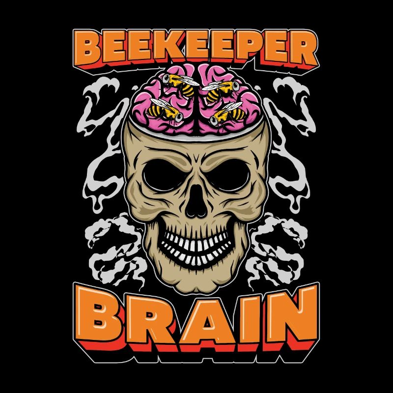 Imker Bienenzüchter Schädel Beekeeper Brain