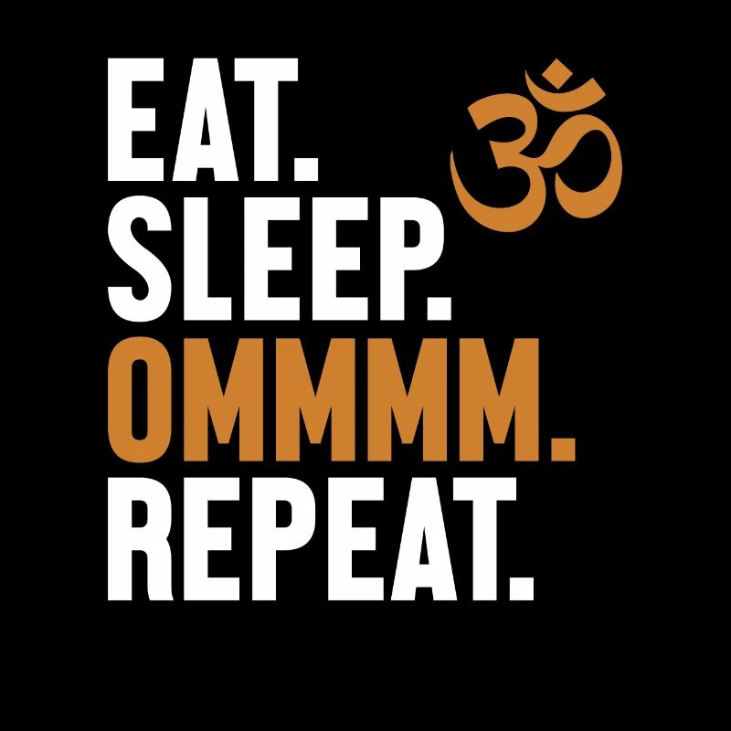 Manger dormir Ommmm répéter Symbole Bouddhiste Statue