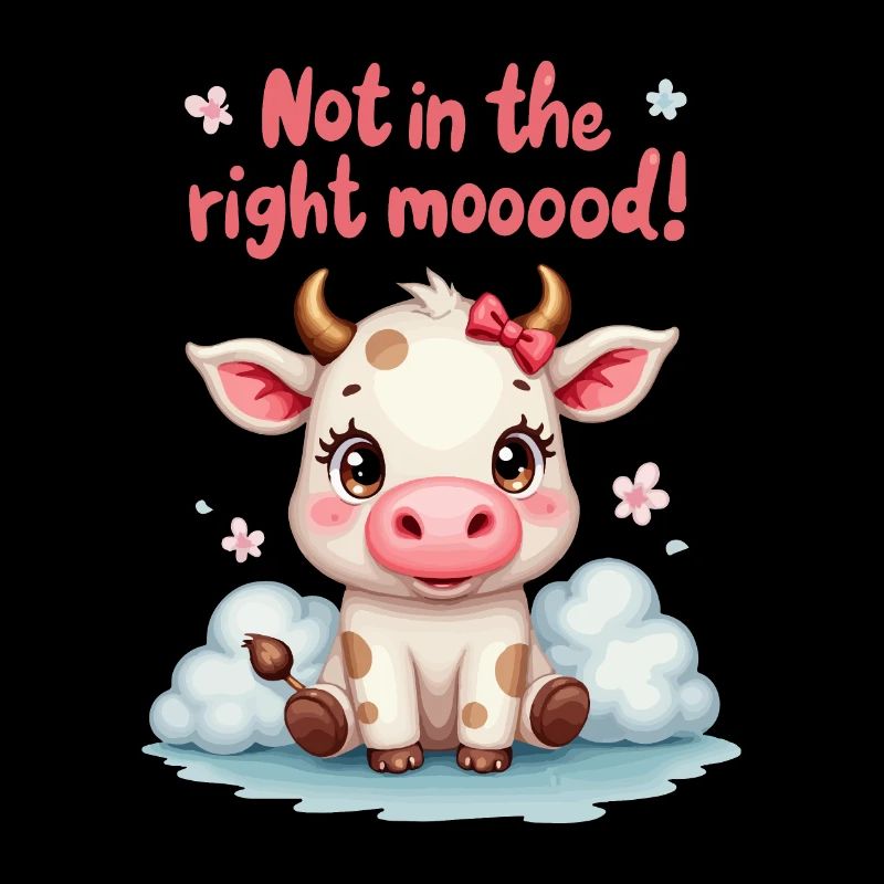 Vache douce et triste pas de bonne humeur