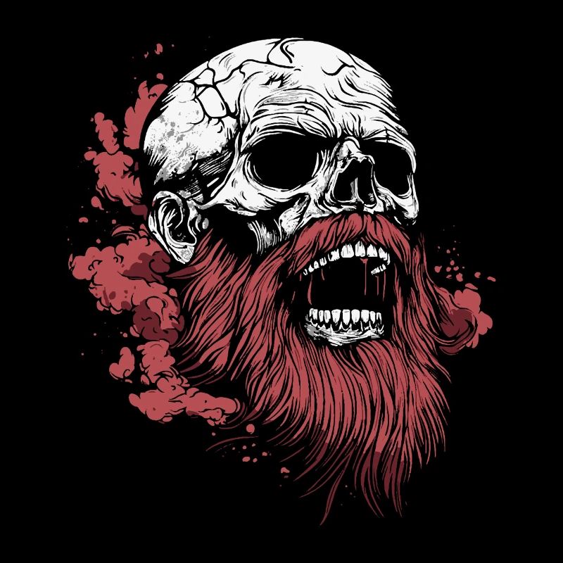 Bearded Skull – Viking Rage Art