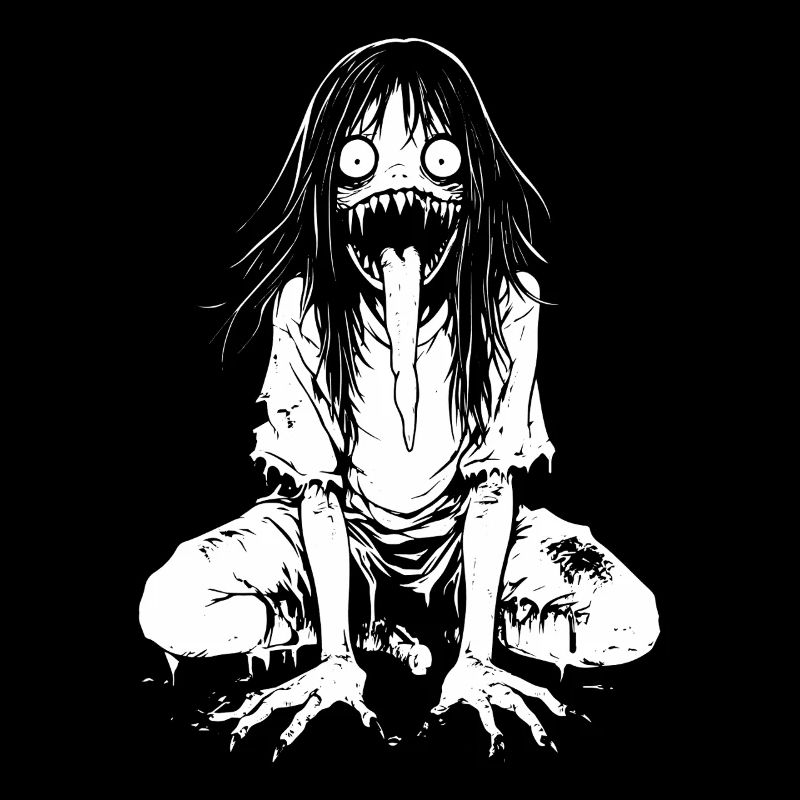 Dämonisches Mädchen – J-Horror Creep Design