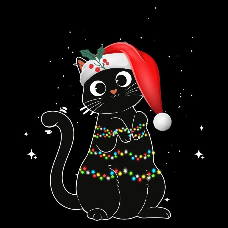 Chat noir de noel