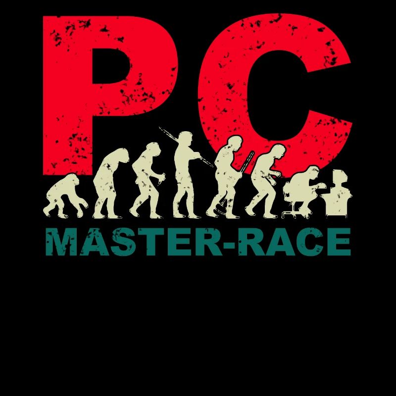 PC Master-race Funny Evolution Grafik für Gamer