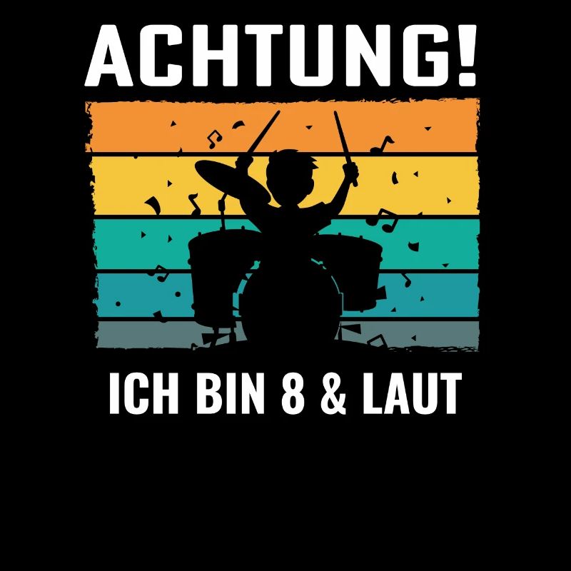 Drummer Schlagzeug Schlagzeuger 8. Geburtstag