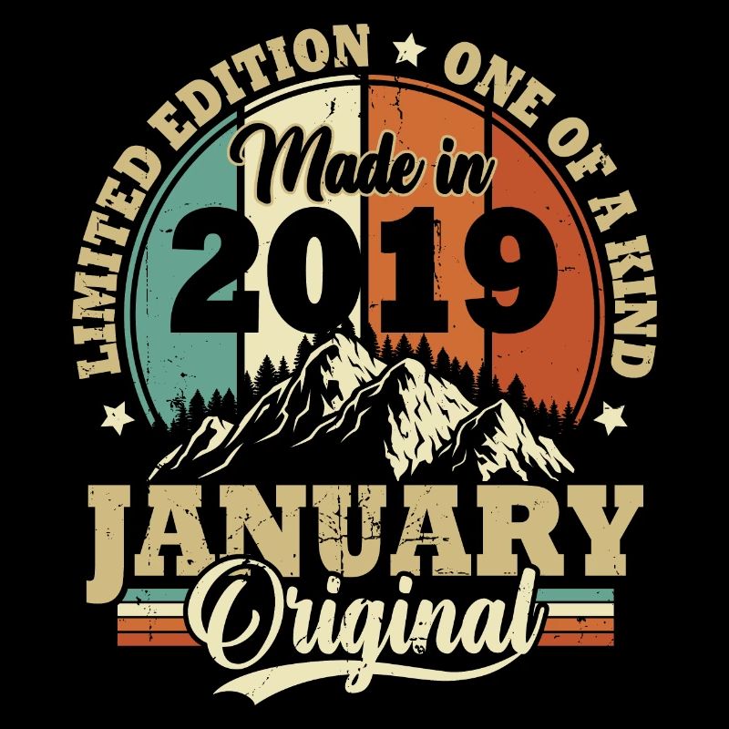 Januar 2019 Retro Vintage Geburtstagsgeschenk